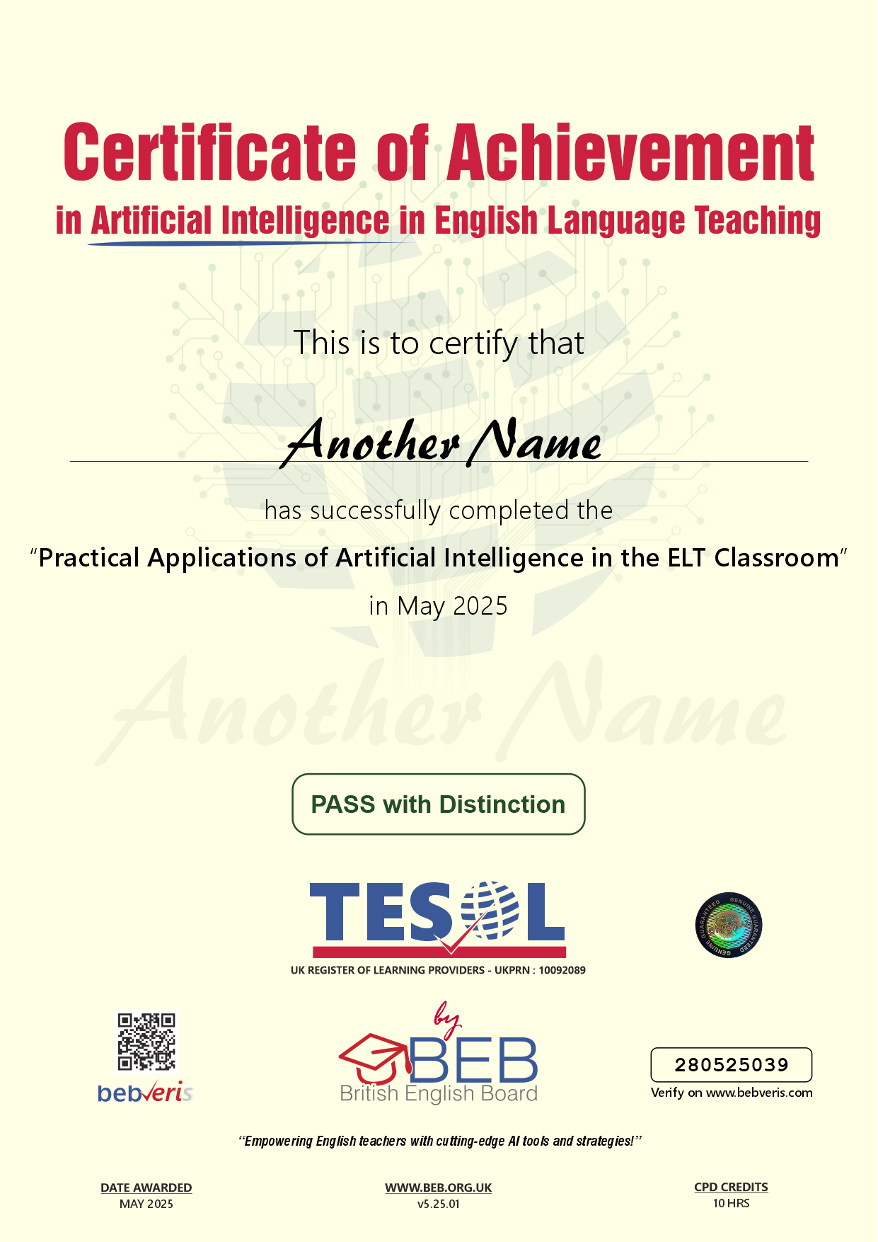 Certificado AI